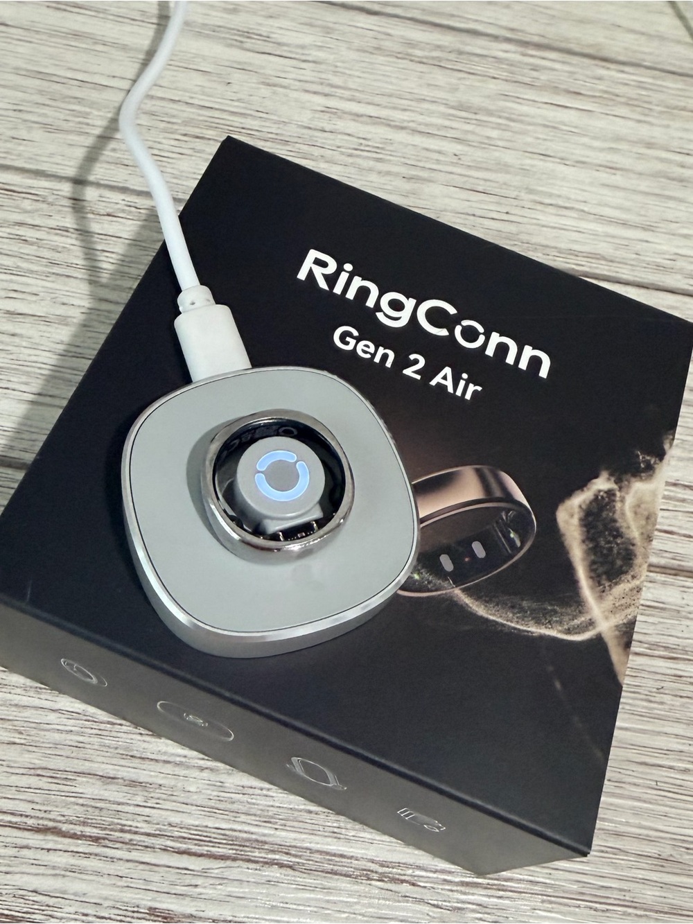 RingConn Gen 2 Air Smart Ring Charger - Silver/Gray